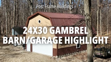 Gambrel Barn/Detached Garage in Brown and Tan, Indiana
