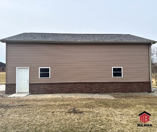 30x40x14-Garage-Barn-Vinyl-Siding-Brick-Shingles-Lafayette-Indiana-Ades