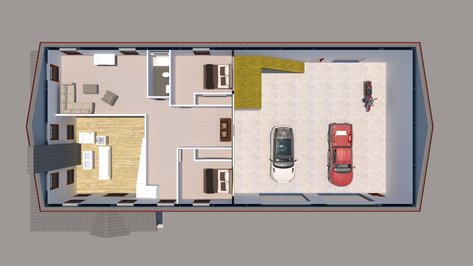 3d cutaway 2nd floor