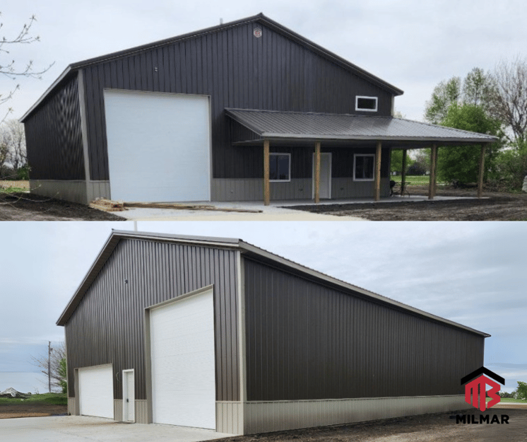 48x72x16 Garage Multi-use Outbuilding Burnished Slate & Clay Barn