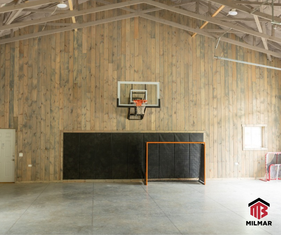 Basketball Court Soccer Court Golf Simulator Building by Milmar Buildings Sportsplex Garage Barn Interior Basketball Court Soccer Court Golf Simulator Building by Milmar Buildings Sportsplex Garage Barn Interior