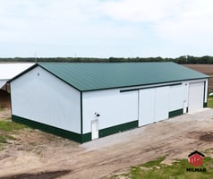 Green and White Ag Barn/Multi-Purpose Building in Indiana