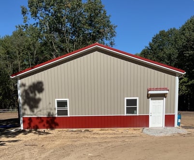 Clay and Red Outbuilding Pole Barn Milmar Buildings