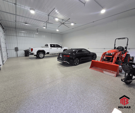 FB Clay and Burnished Slate 36x48x15 Post Frame Pole Barn Garage Shop Storage by Milmar Buildings Interior Metal Lining