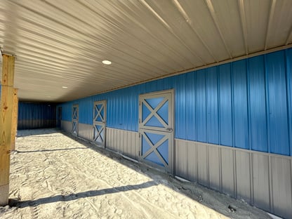 Gallery Blue Charcoal Horse Stables Milmar Post Frame Building