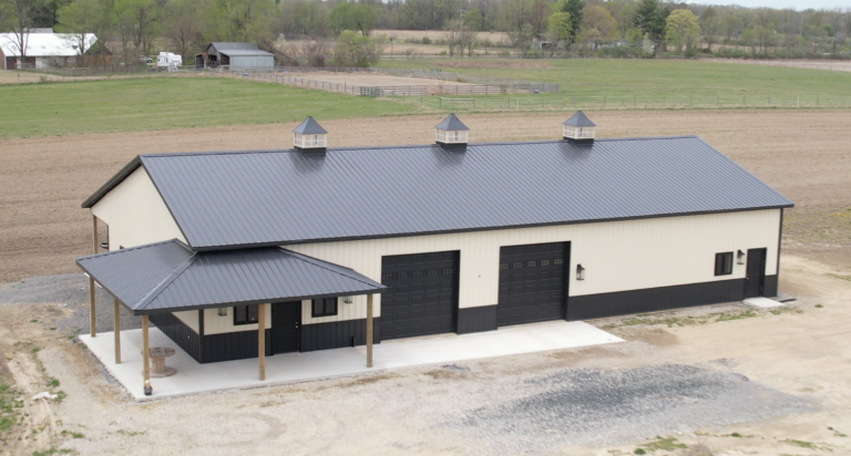 Large Garage/Workshop Post Frame Pole Barn Milmar Buildings