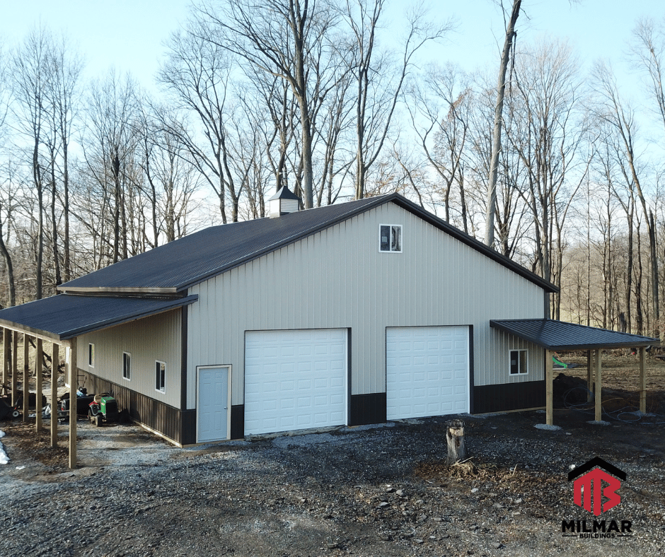 Man Cave Dream Garage Two Door With Porches-Lean Tos Man Cave Dream Garage Two Door With Porches-Lean Tos