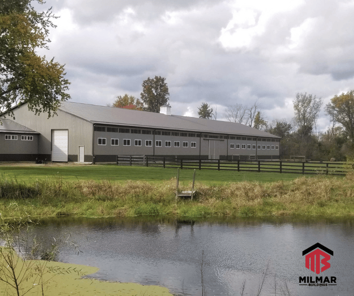Horse Barn Arena Stalls Building Plans Milmar Buildings
