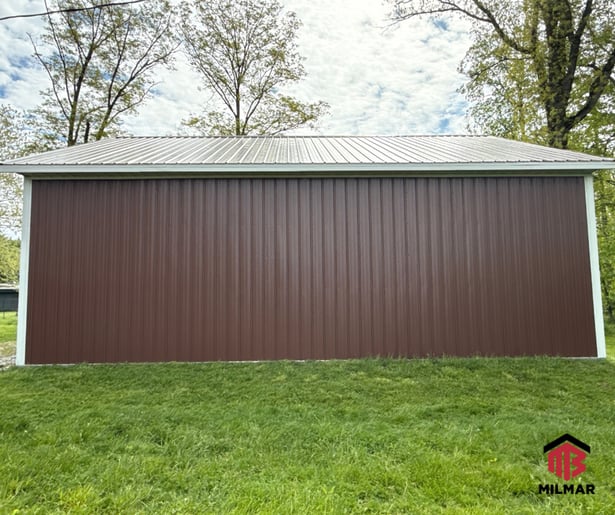 Pole-Barn-Garage-Brown-Bone-White-Construction-30x36x12-Greenfield-Indiana-VanAlst