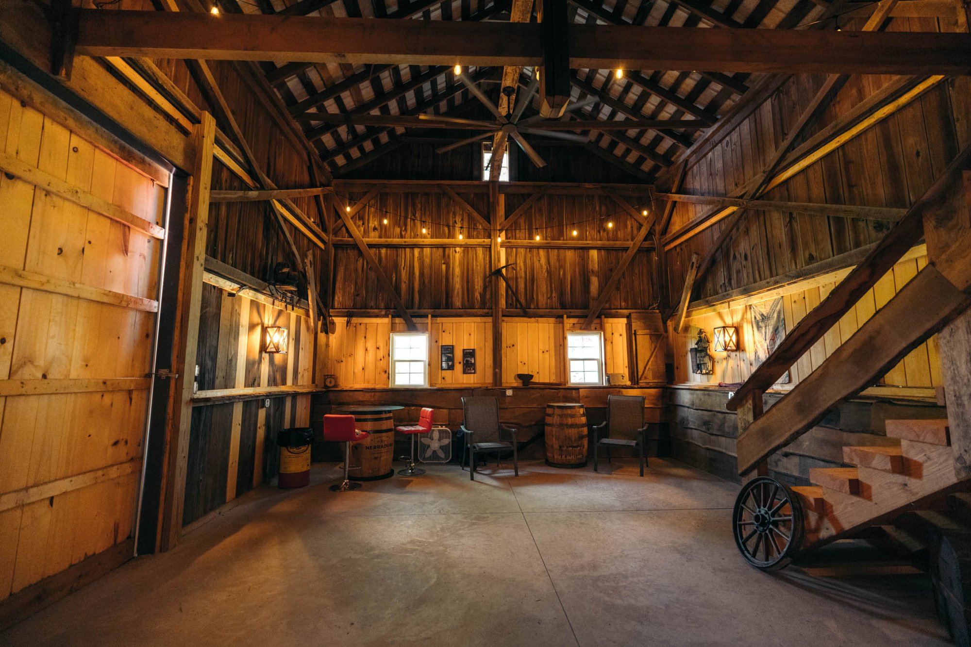 Red Gray Barn Renovation Interior 4