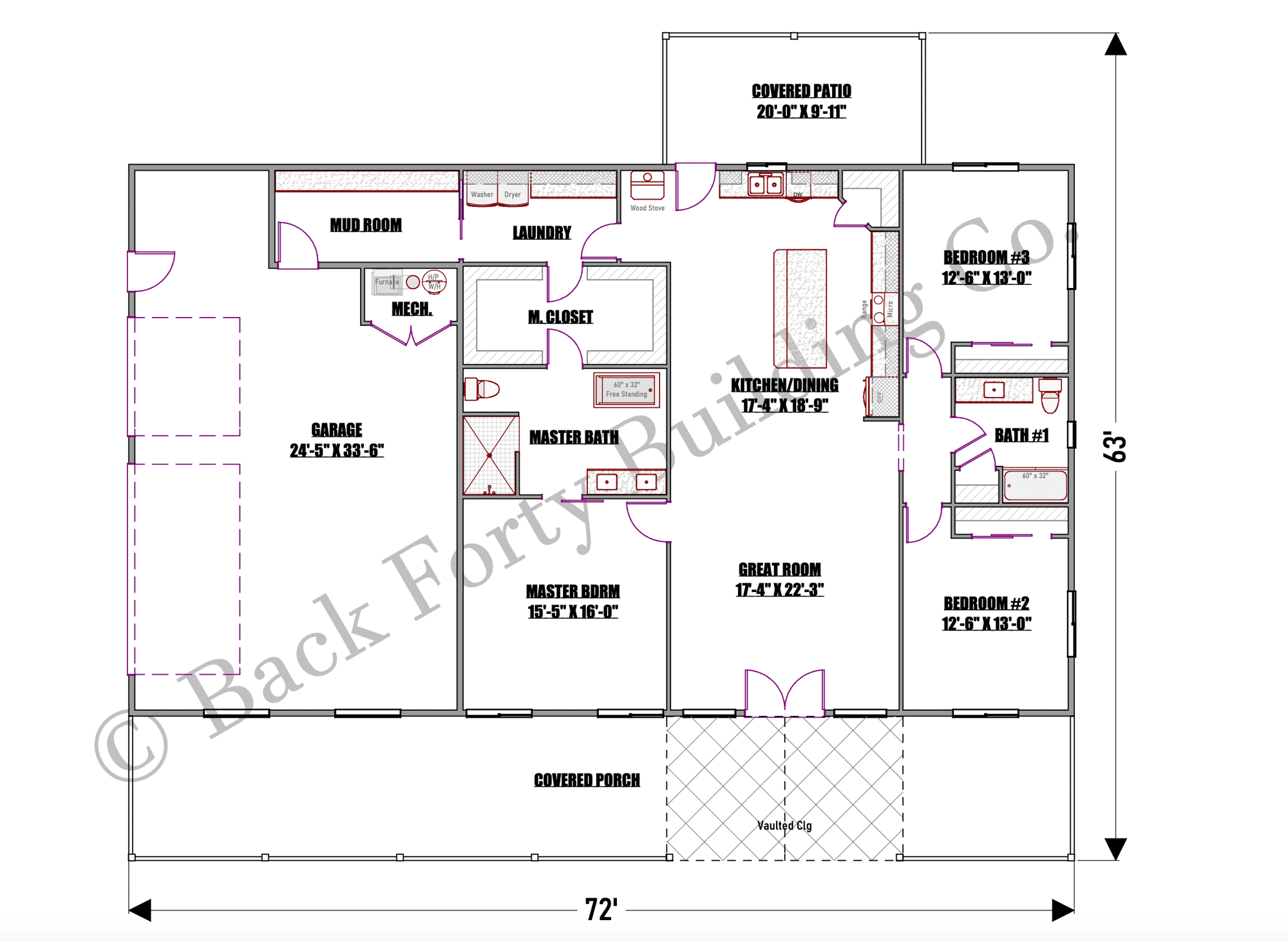 The Grass Range Barndominium Floor Plan The Grass Range Barndominium Floor Plan