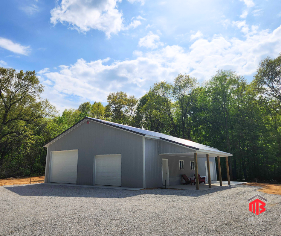 Two Door Residential Garage with Porch