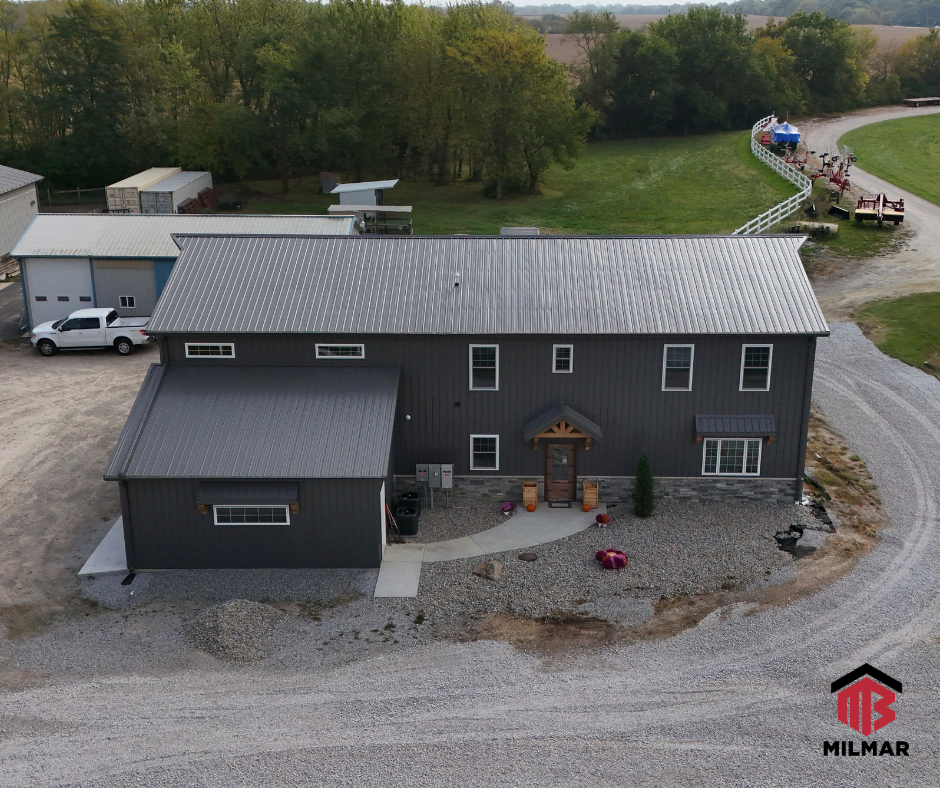 Brumm 36x68x19 Multipurpose Garage Shop Outbuilding Metal Pole Barn Post Frame by Milmar in Crown Point Lake County IN