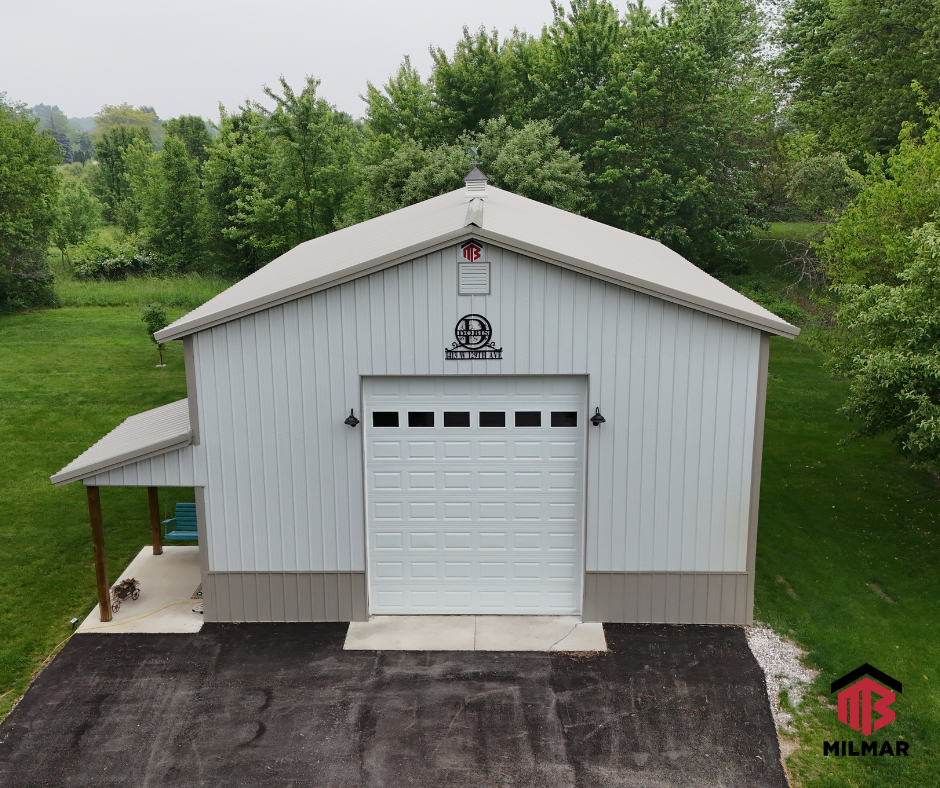 Post Frame Garage/Pole Barn by Milmar Buildings, built in Lake County Indiana