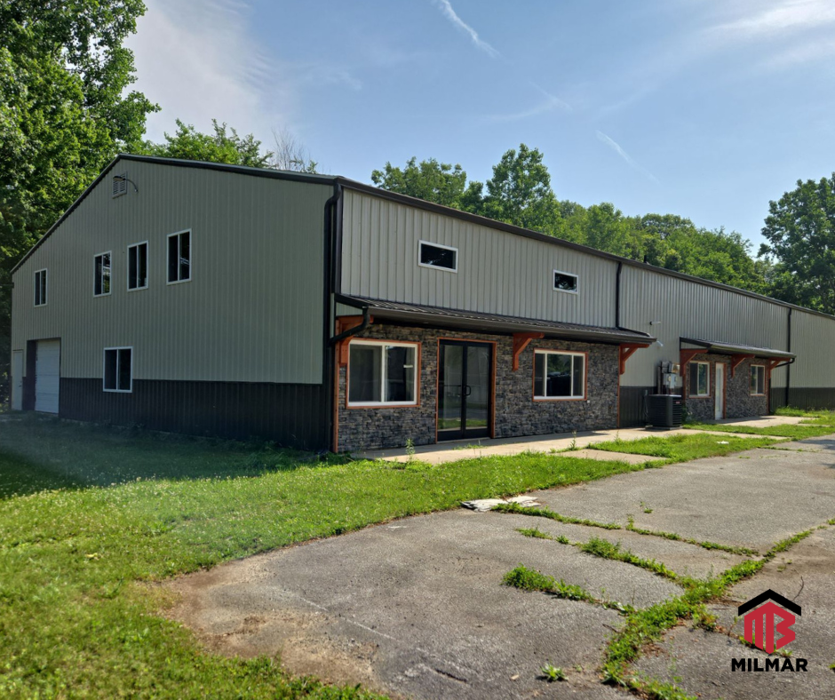 Pole Barn Reskin Renovation Milmar Buildings Stone Burnished Slate After